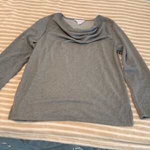Liz Claiborne Light Gray Cowl Neck Sweater